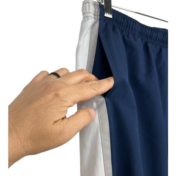 Nike Blue Pull On Drawstring Windbreaker Track Zip Up Hem Pants Youth XL (18/20) - Picture 3 of 12